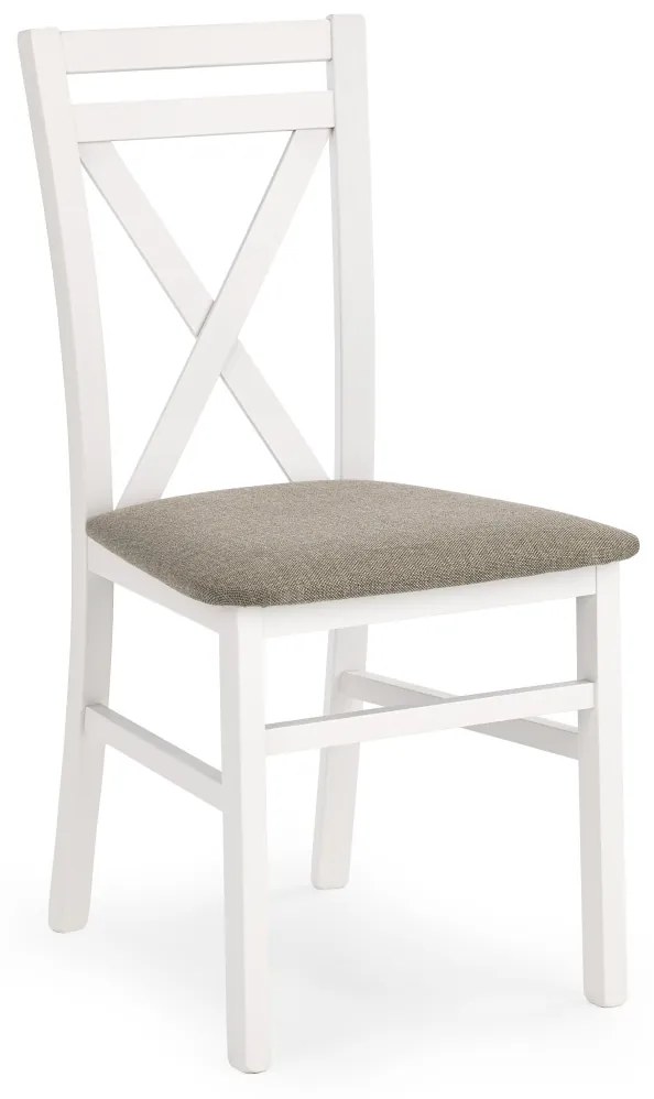Scaun tapitat Dariusz alb-natur - H 90 cm