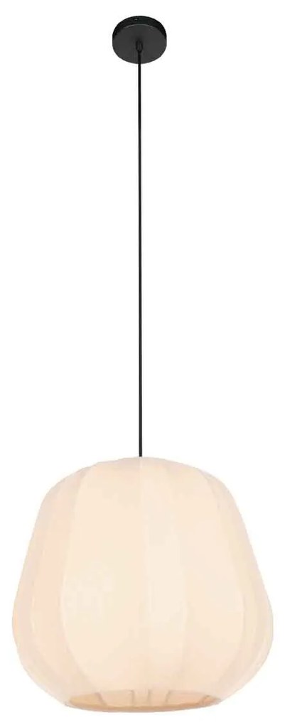 Lampă pandantiv Japandi crem cu abajur din material textil 28cm - Sable