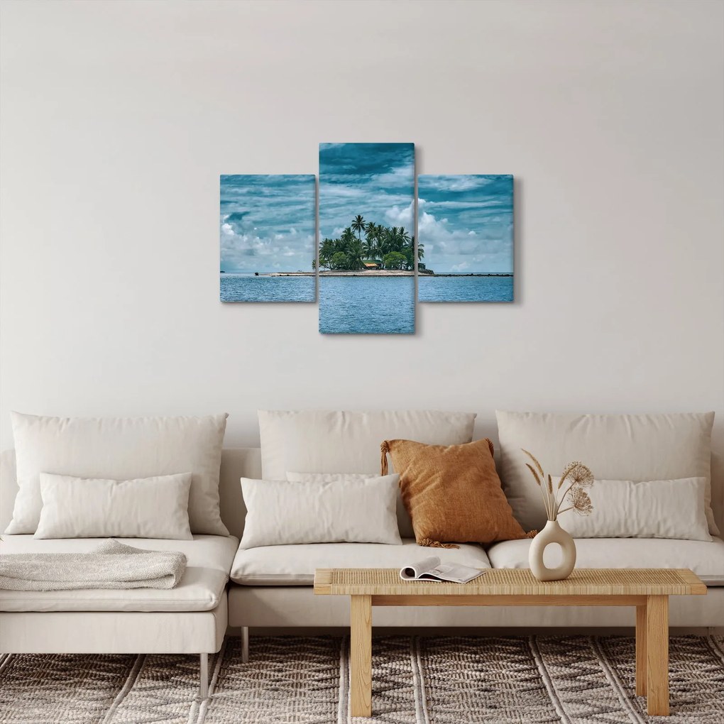 Tablou insula în mare (90x60 cm)