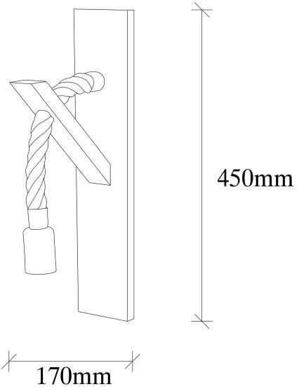 Aplica de perete EREBOS 1xE27/40W/230V maro