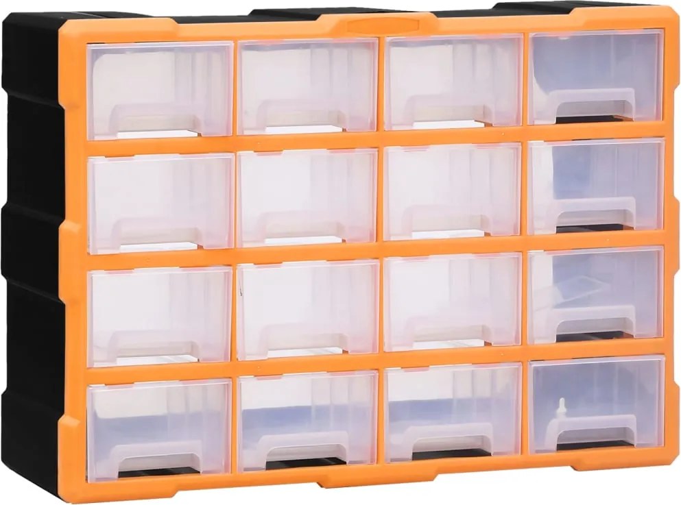 vidaXL Organizator cu 16 sertare medii, 52x16x37 cm