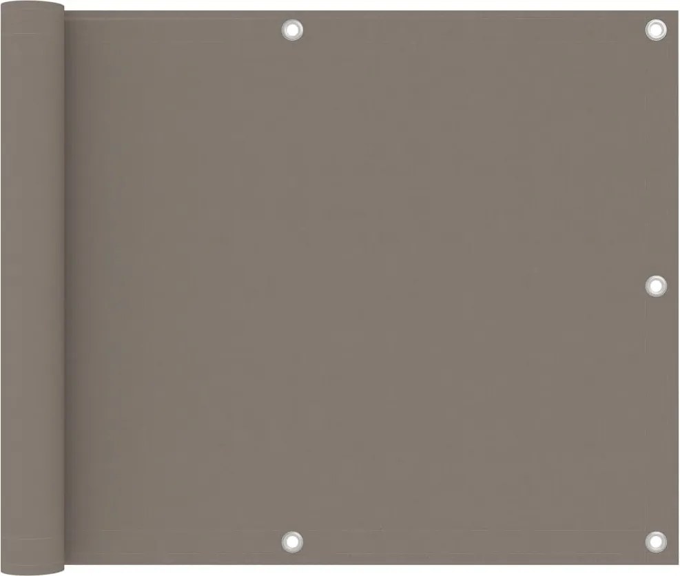 vidaXL Paravan de balcon, gri taupe, 75x300 cm, țesătură Oxford