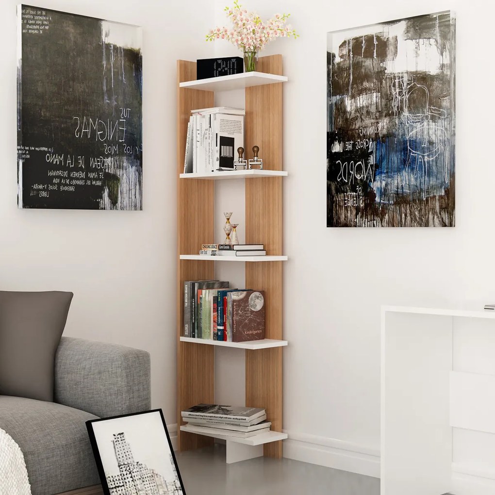 Bibliotecă Als Teak alb