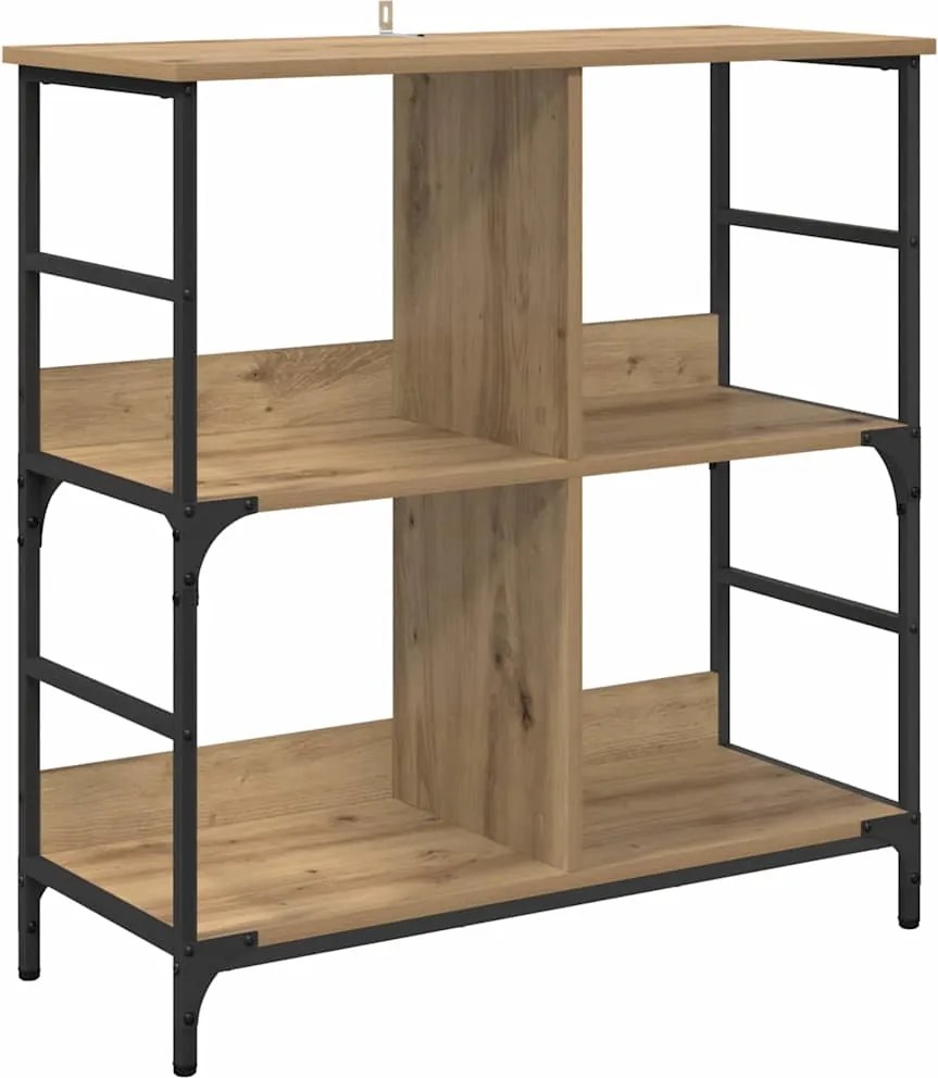 vidaXL Raft pentru cărți stejar artizanal 78.5 x 33 x 82 cm