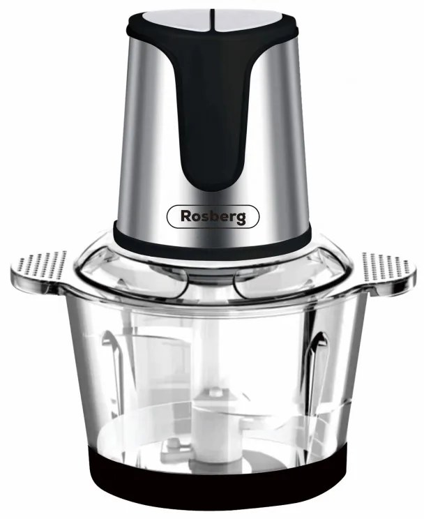 Blender Rosberg R51111E, 500 W, 3 litri, vas din sticlă, 2 viteze, inox/negru