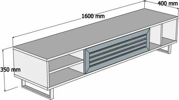 Măsuță TV Eray Walnut și Anthracite