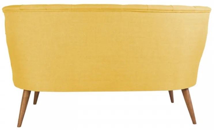 Canapea 2 Locuri, Lemn Solid, Richland Loveseat, Galben