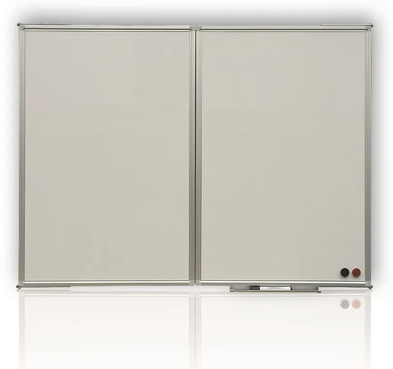 Tabla magnetica pliabila 120/240 x 90 cm, alba