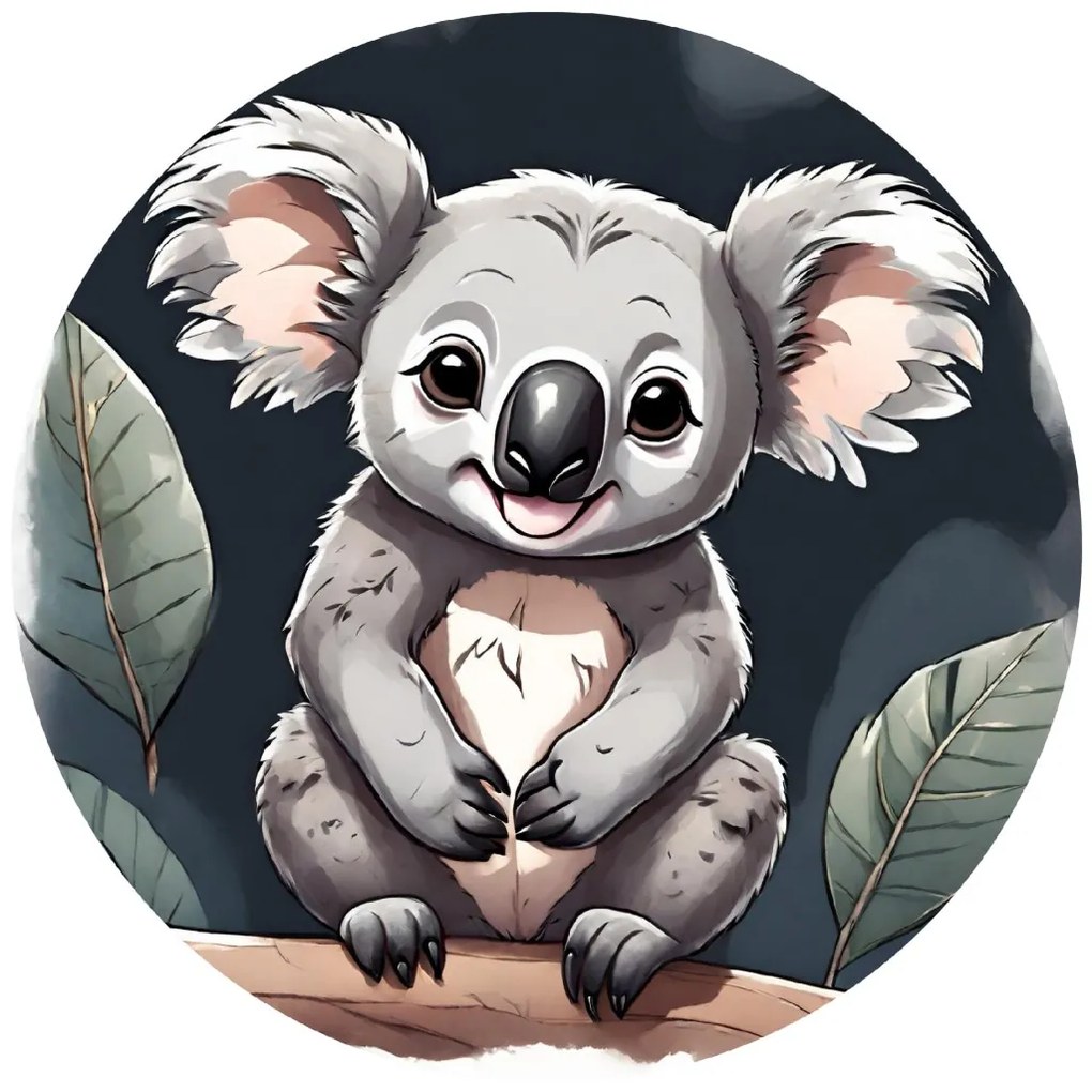 PIPPER. Autocolant circular de perete „Koala” mărimea: 60cm