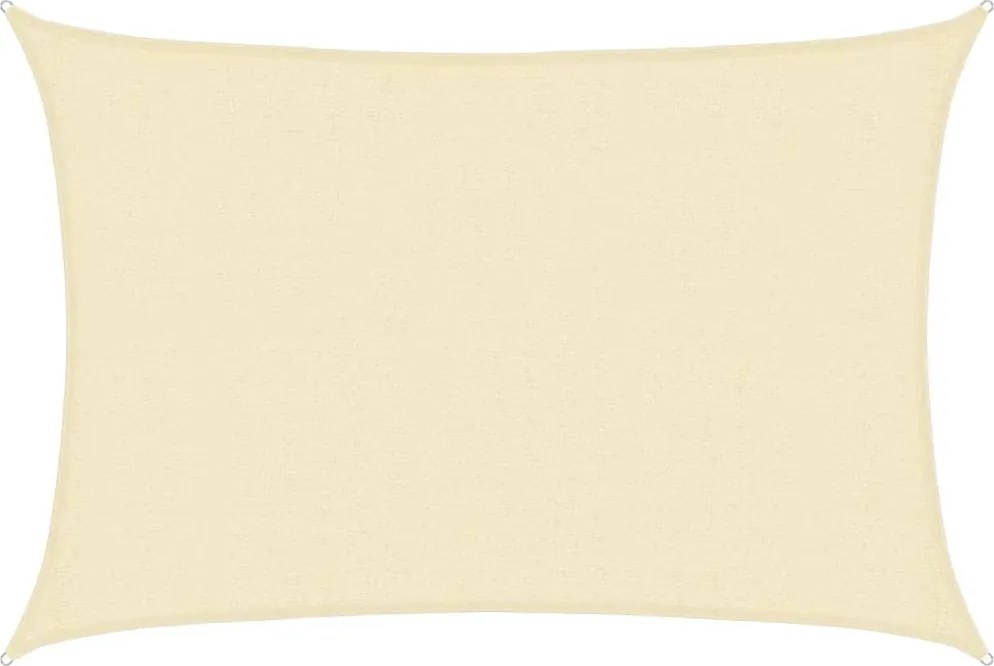 vidaXL Pânză parasolar, crem, 2,5 x 4 m, HDPE, 160 g/m²