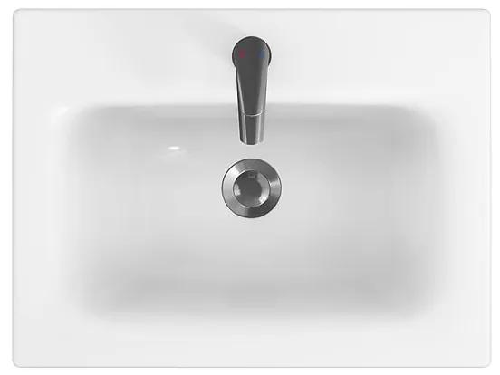 Lavoar incastrat alb 60 cm, dreptunghiular, Cersanit Moduo 600x450 mm