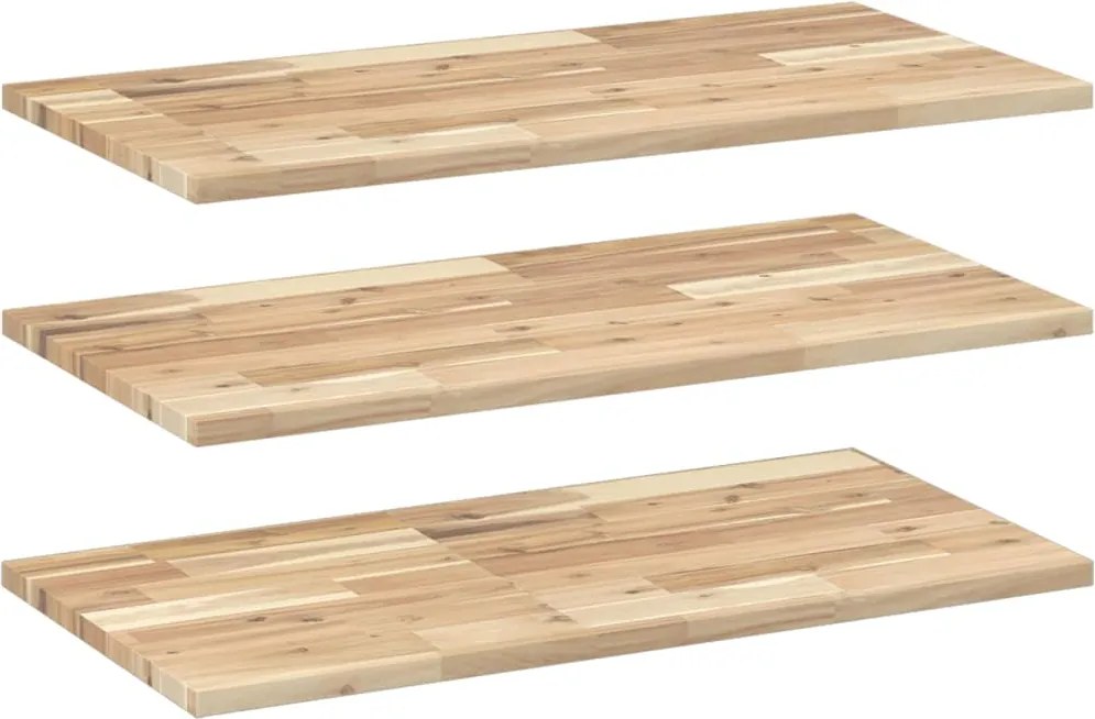 vidaXL Rafturi suspendate 3 buc. 60x40x2 cm lemn masiv acacia netratat