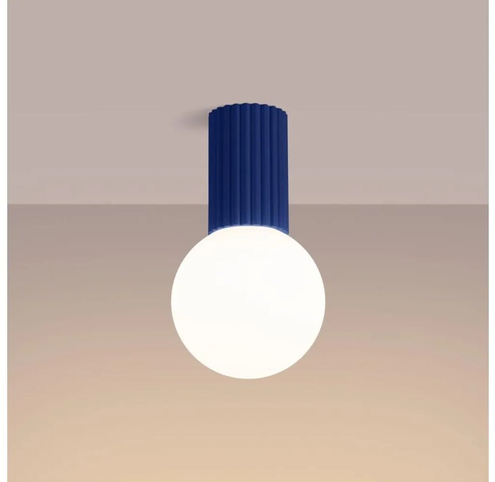 Plafonieră pentru baie Sollux SL.1738 HALO 1xG9/8W/230V IP44 albastru