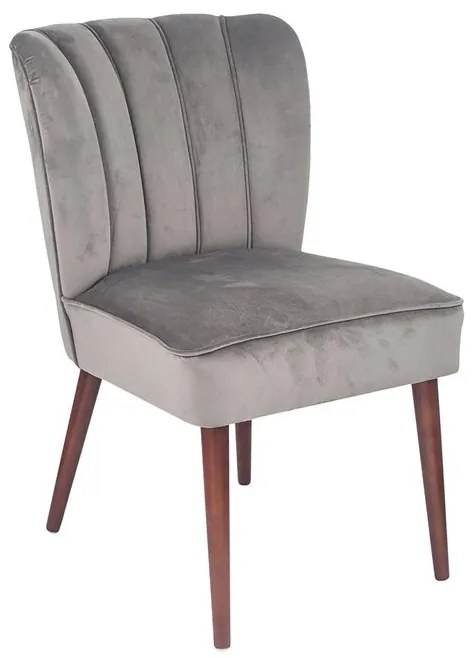 Scaun de masă tapițat Dowdle, Gri, 85 x 51 x 64 cm