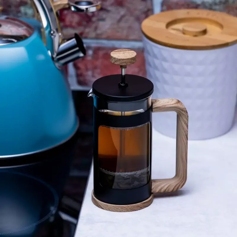 Presă de cafea franceză Klausberg KB 7679, 350 ml, sticlă, negru/maro