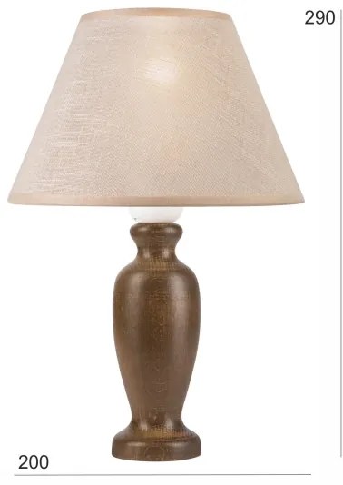 Lampă de masă AMFORA 1xE27/60W/230V maro închis/fag