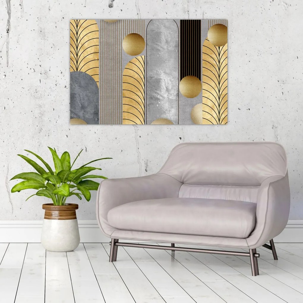 Tablou - Decorațiuni de aur (90x60 cm)