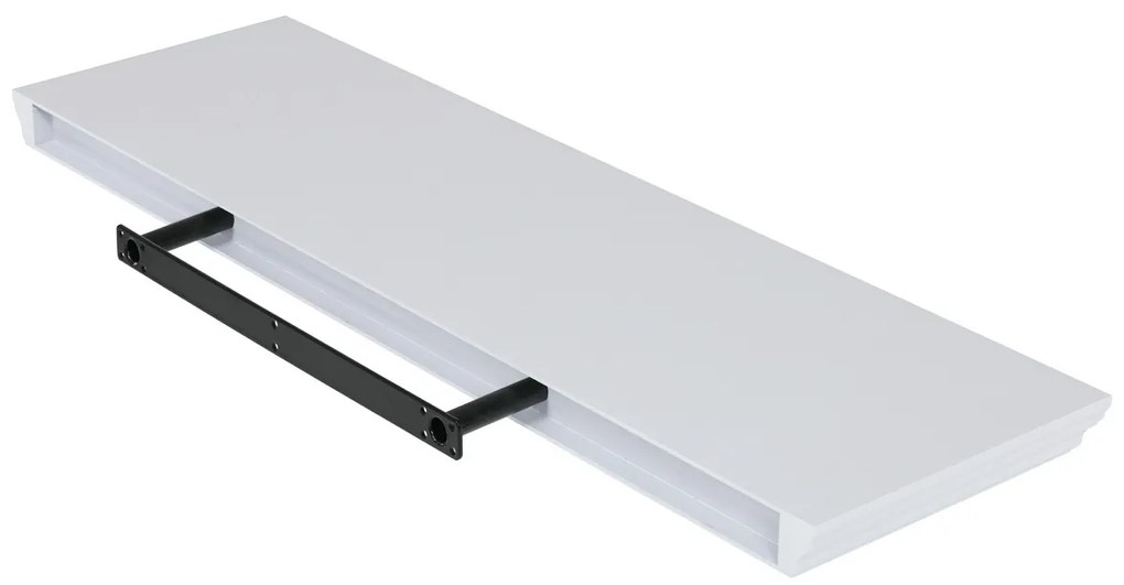 Etajeră de perete P-025, alb mat, 80 cm