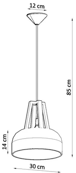 Lustră pe cablu CASCO 1xE27/60W/230V