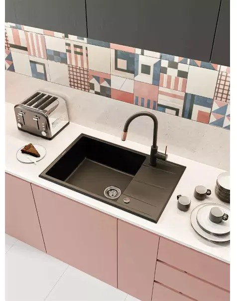 Chiuveta granit Deante Eridan 50x78 cm negru