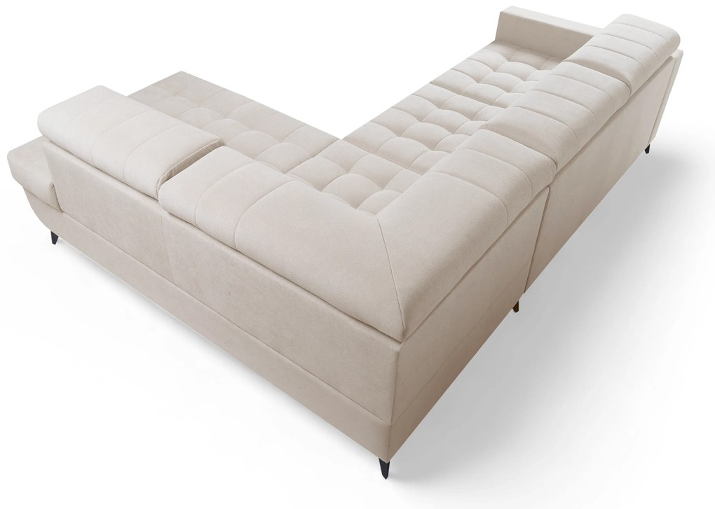 Colțar extensibil Nardo L dreapta - bej pluș Pretty 03