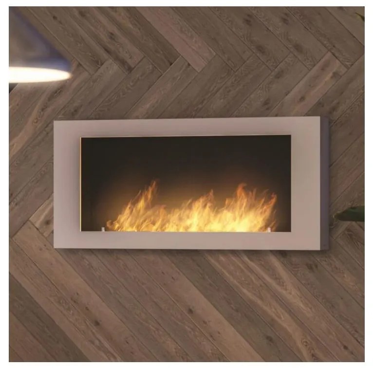 Șemineu BIO de perete InFire 120x56 cm 3kW alb