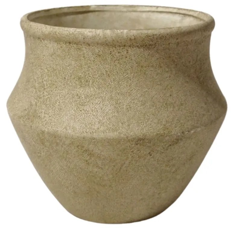 Ghiveci Essence din teracota, verde 21x18 cm