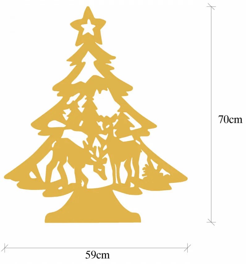 Decoratiune de Perete, XMASGOLD - 024, Metal, Auriu