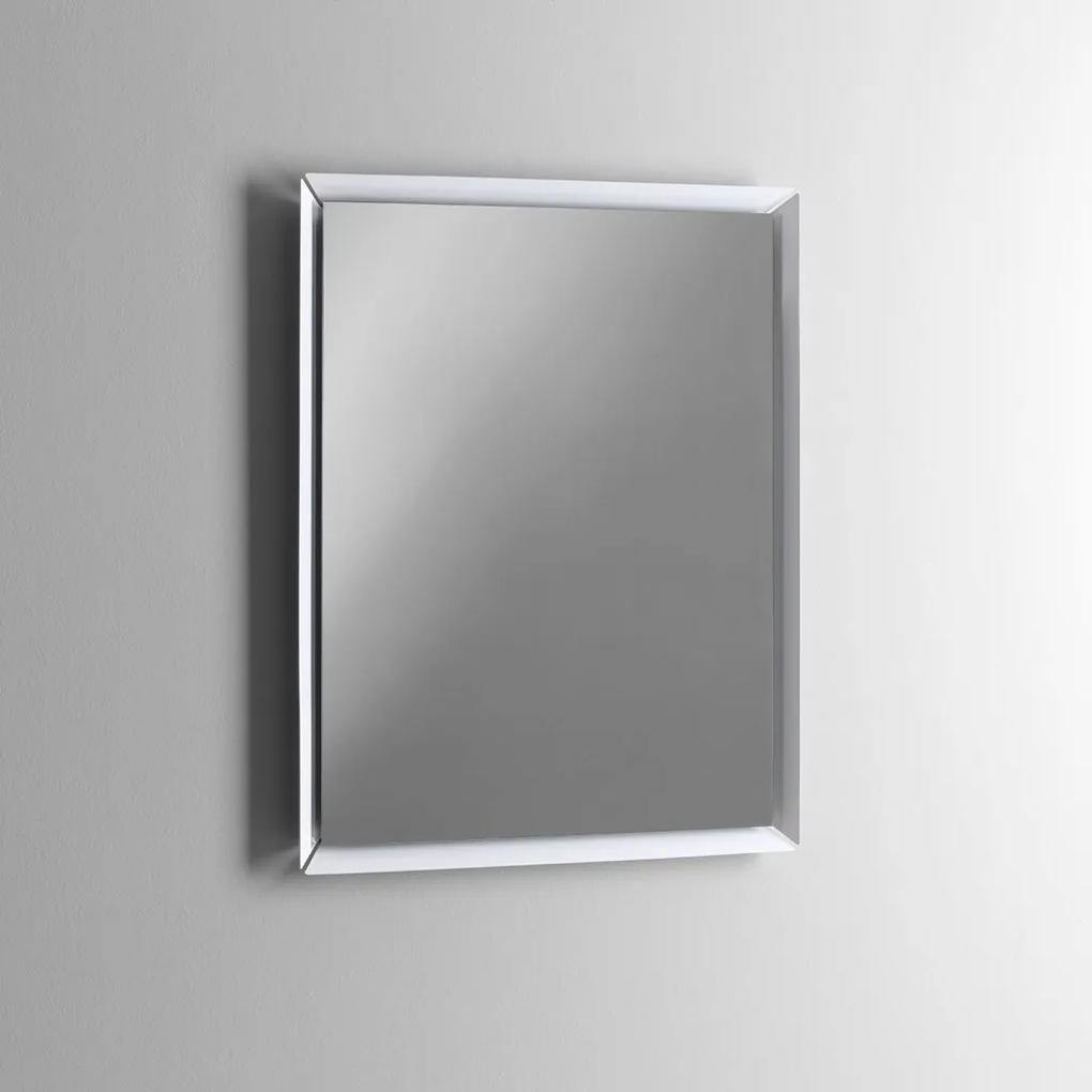 Oglinda NARA, Metal Sticla, Alb,  70x4x90 cm