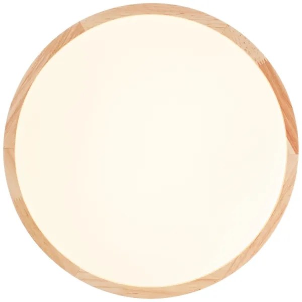 Brilliant - Plafonieră LED SLIMLINE, 22 W, 230 V, Ø 39 cm, lemn de cauciuc