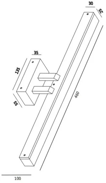 Fabas 3362-26-138 - LED Iluminat oglinda baie SAURA LED/10W/230V