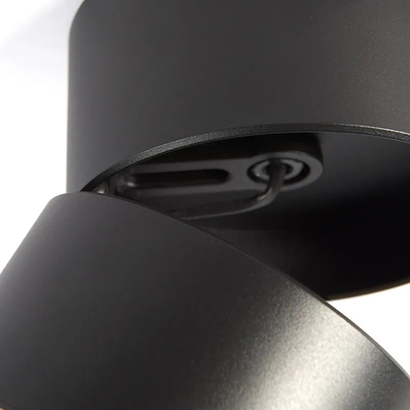 Set de 2 spoturi moderne negre rotunde reglabile - Go Nine