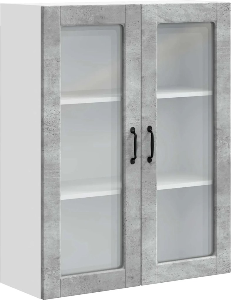 vidaXL Dulap de bucătărie Gri din beton 80 x 31 x 100 cm Lemn compozit