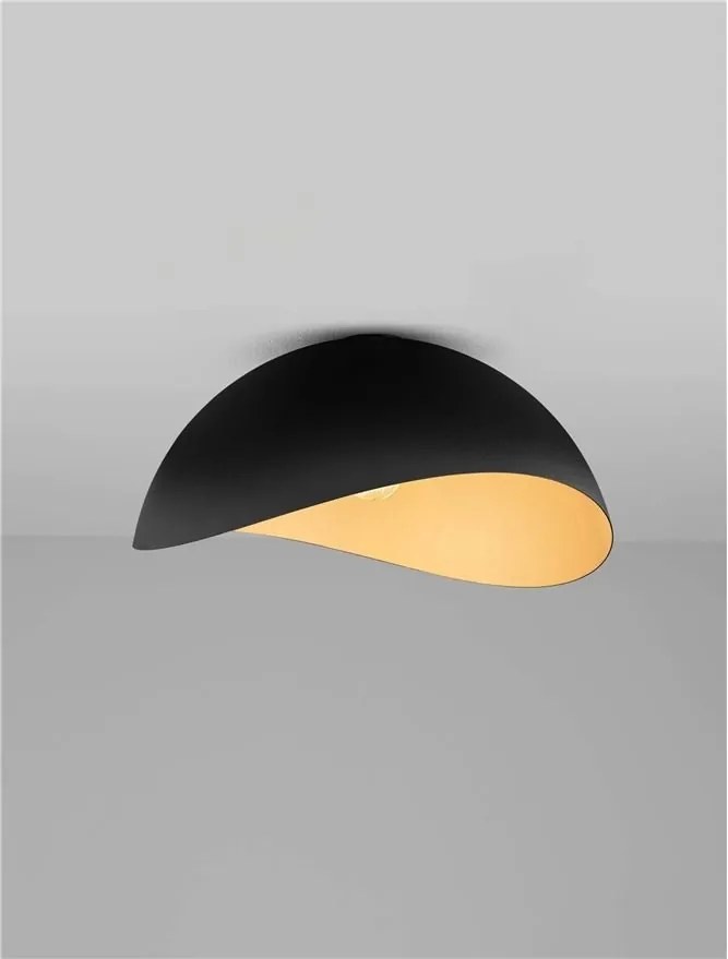 Lustra aplicata design decorativ OPSI negru/auriu D-50cm