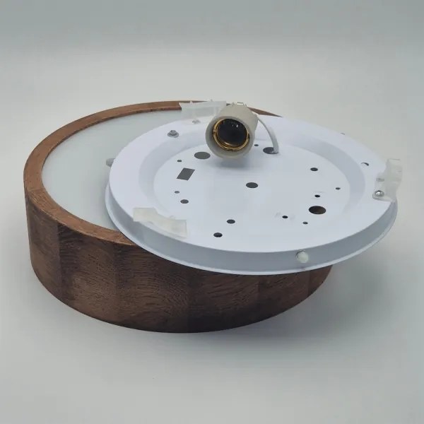 Brilagi - Plafonieră LED RGBW dimabilă CARVALHO 1xE27/15W/230V Wi-Fi, stejar, Ø 27,5 cm