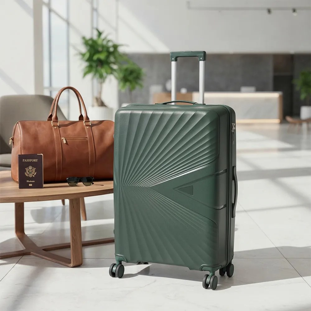 TraveLux Endure valiză medie cu capac dur 68x45x25 cm verde închis