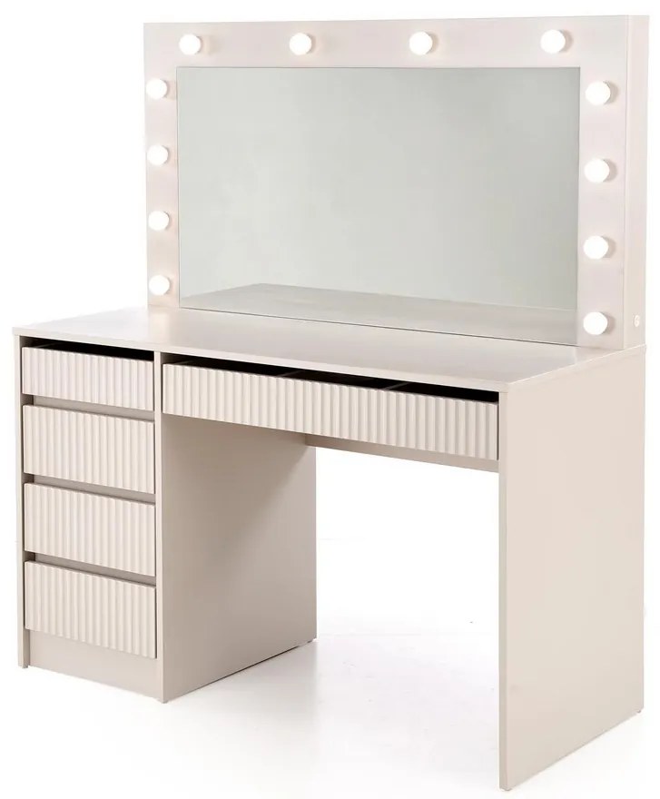 Masă de toaletă Hollywood XL II, crem