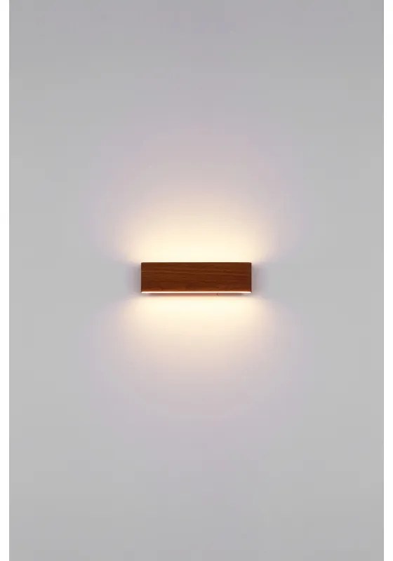 Aplica LED cu iluminat ambiental sus/jos SIEGFRIED Aplica LED cu iluminat ambiental sus/jos SIEGFRIED aspect lemn 12W