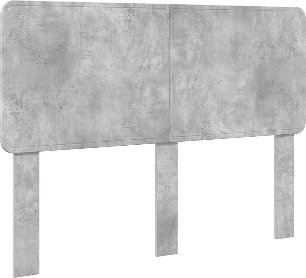 vidaXL Tăblie cap Gri din beton 140 cm Lemn compozit