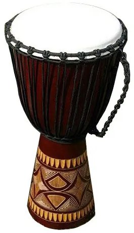 Tobă africană Djembe, 70 cm - sculptată manual