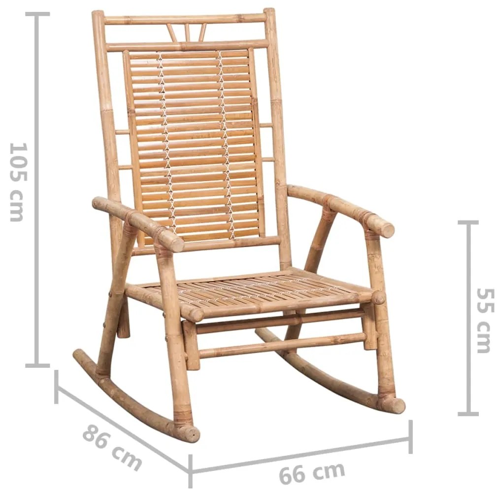 Scaun balansoar cu perna, bambus 1, Albastru, 120 x 50 x 4 cm