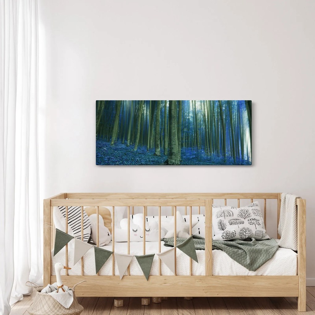 Tablou - Pădure albastră (120x50 cm)