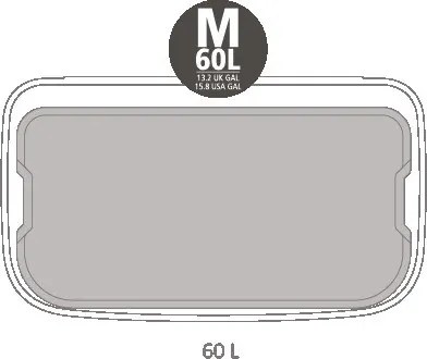 Coș Brabantia Bo Pedal 1003185, 60 L, închidere ușoară, bază antiderapantă, negru