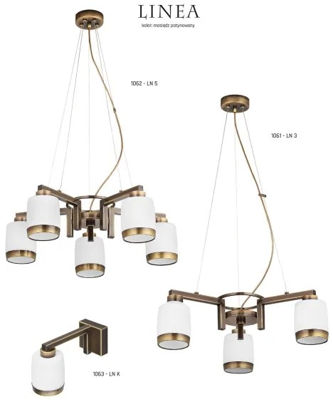 Jupiter 1062 - LN5 - Lustra LINEA 5xE27/60W/230V