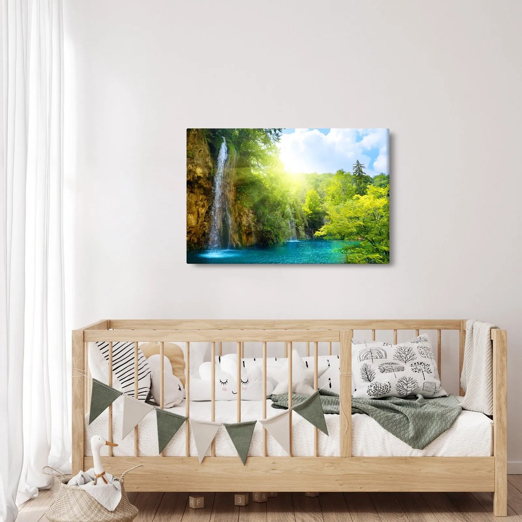 Tablou - cascadele în djunglă (90x60 cm)