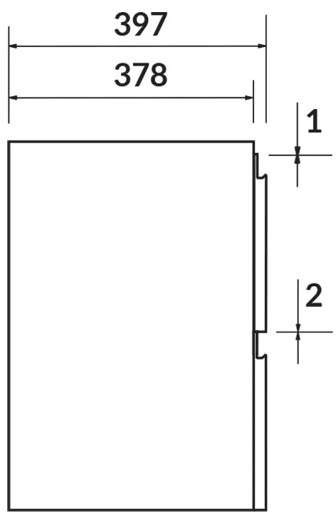 Mobilier suspendat, Cersanit, Moduo, pentru lavoar incastrabil, 50 cm, alb