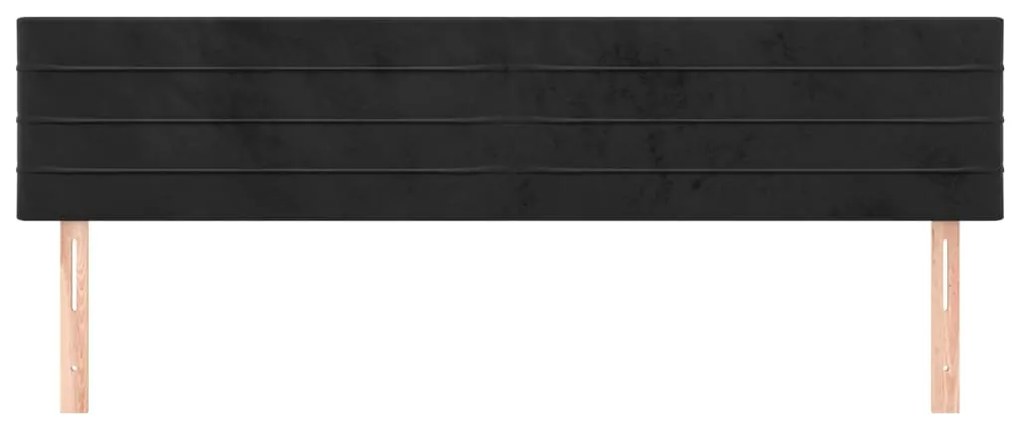 Tablii de pat, 2 buc, negru, 100x5x78 88 cm, catifea 2, Negru, 200 x 5 x 78 88 cm