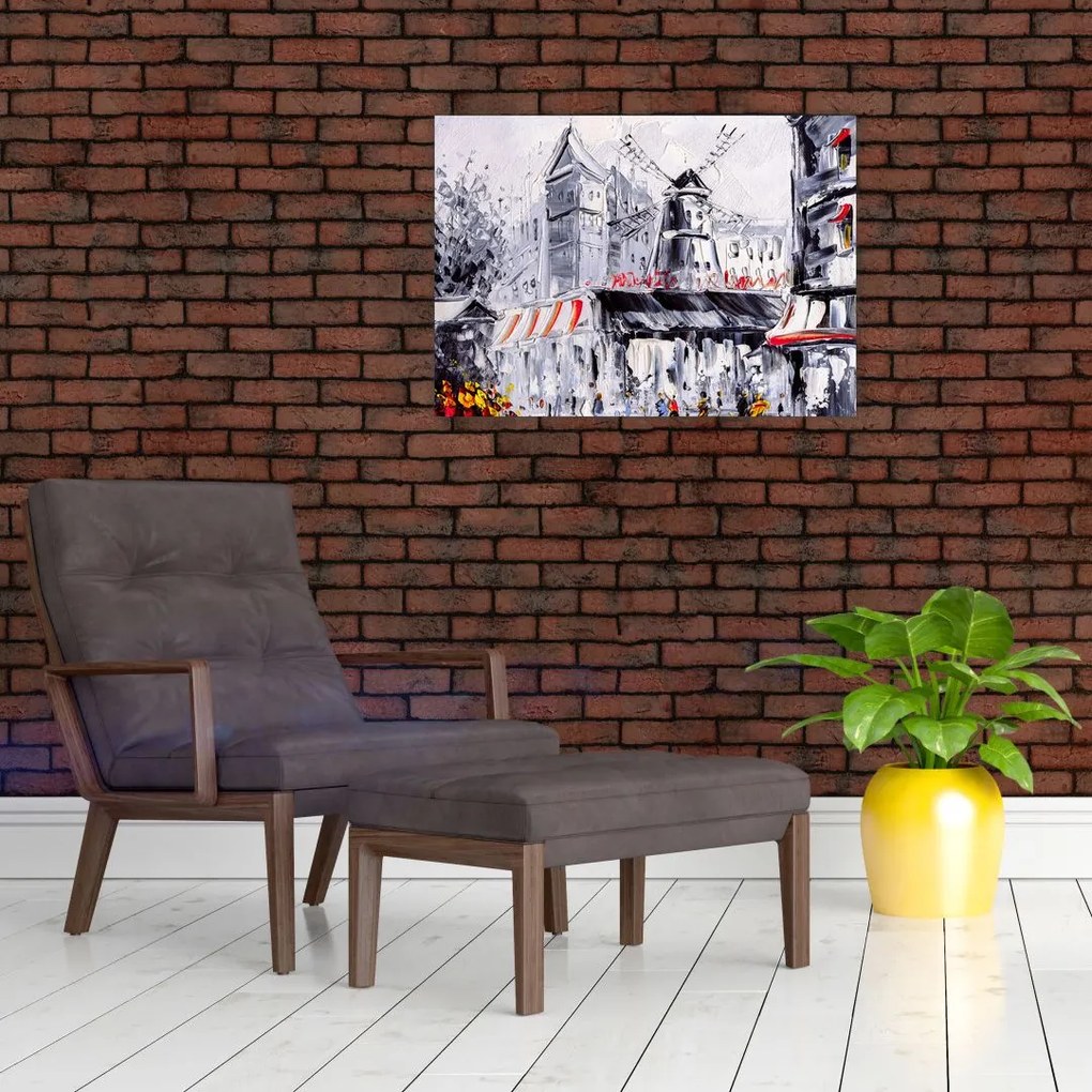 Tablou - Strada din Paris, pictură în ulei (70x50 cm)