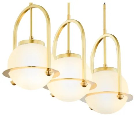 Jupiter 1917 - Lustră suspendată pe cablu ROSSO 3xE27/15W/230V aurie