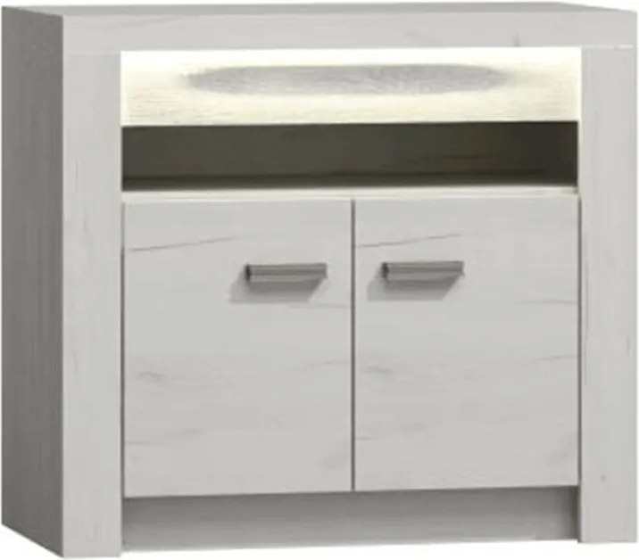 Comoda INFINITY I-10, frasin alb, PAL laminat, 96x42x73 cm